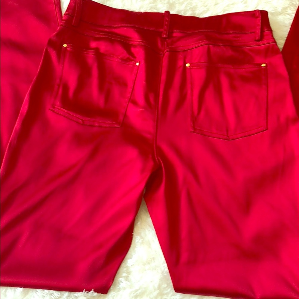Classy red hot dress pants